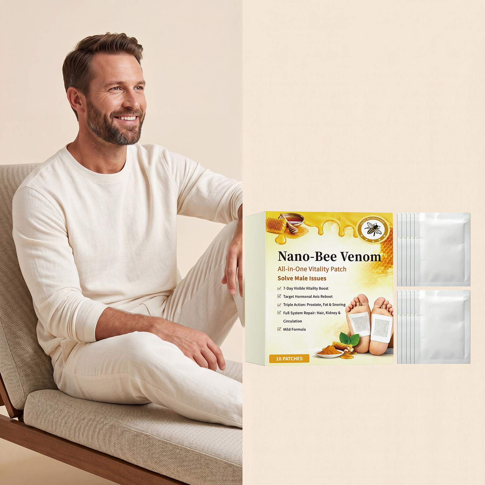 Body Care Foot Patch Herbal Ingredients Mild Care Body Skin Comfort Soft Breathable Fit Foot Patch