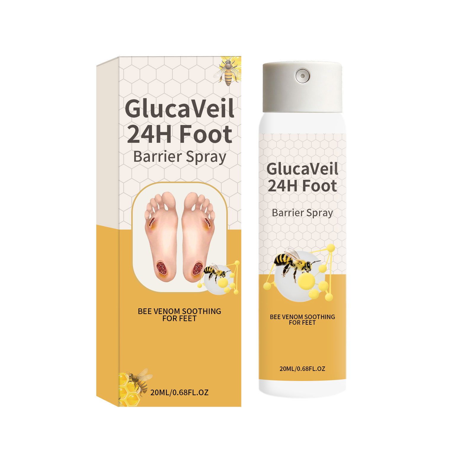 Bee Venom Foot Care Spray Gentle Cleansing Foot Skin Comfort Care Refreshing Daily Care Spray