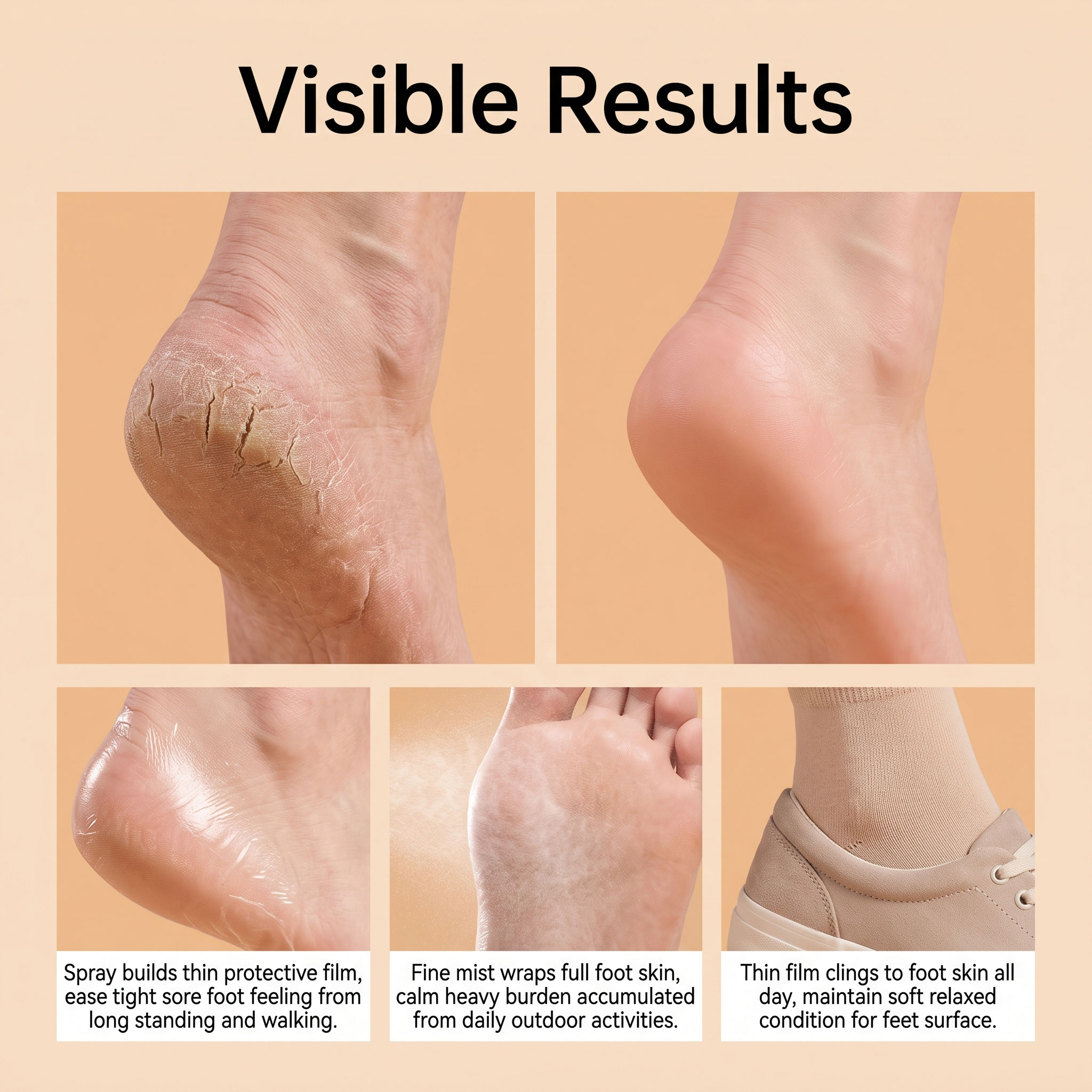 Bee Venom Foot Care Spray Gentle Cleansing Foot Skin Comfort Care Refreshing Daily Care Spray