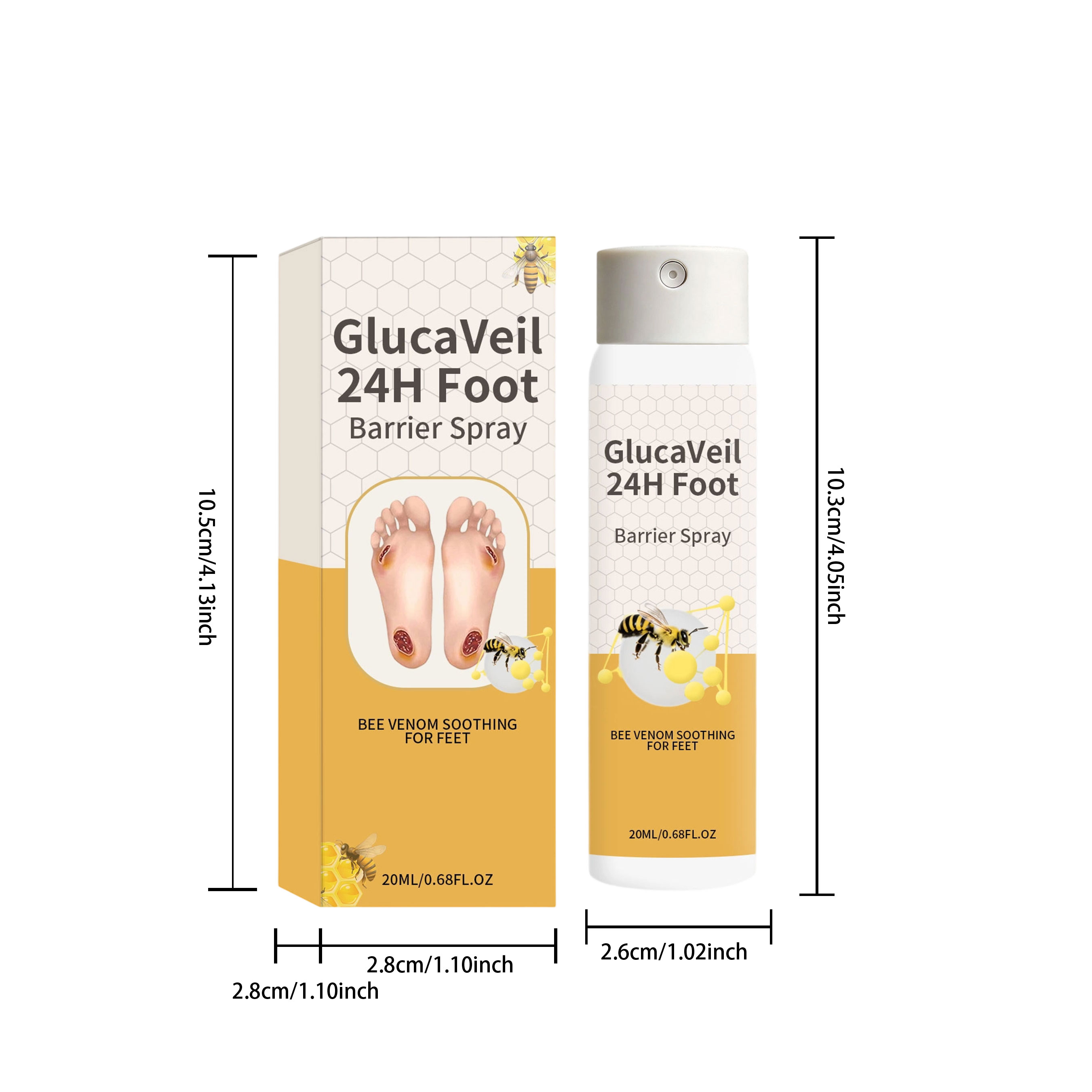 Bee Venom Foot Care Spray Gentle Cleansing Foot Skin Comfort Care Refreshing Daily Care Spray