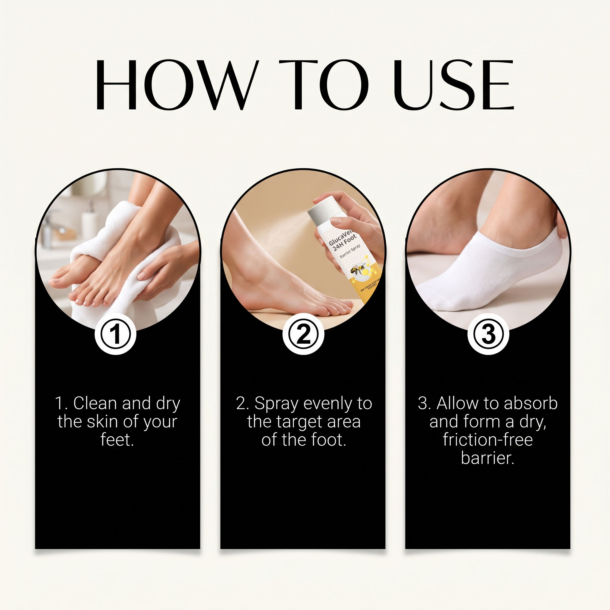 Bee Venom Foot Care Spray Gentle Cleansing Foot Skin Comfort Care Refreshing Daily Care Spray