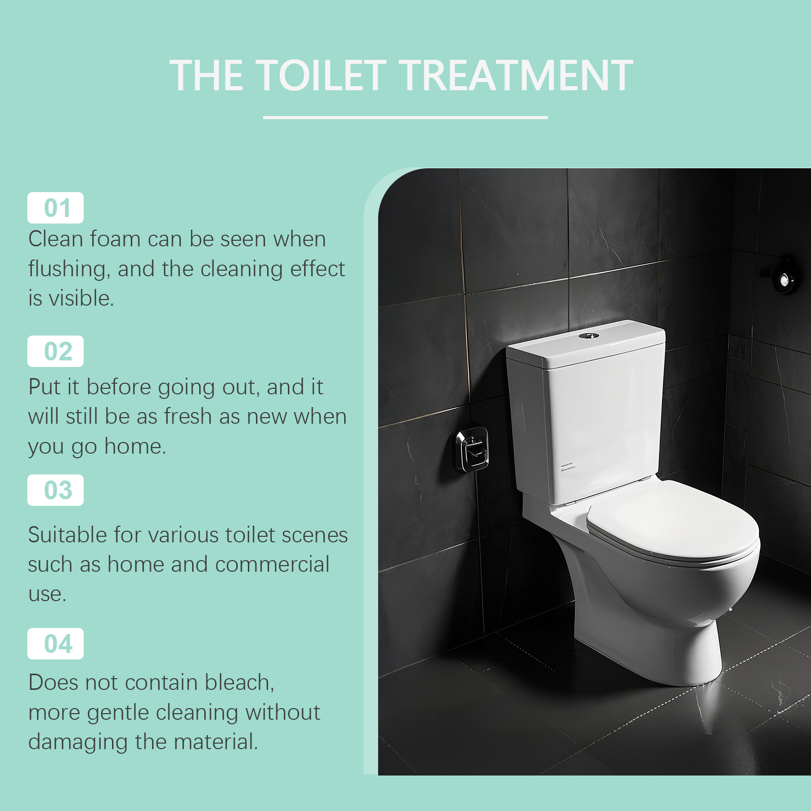 Toilet Cleaner Gentle Stain Removing Scale Cleansing Fresh Odor Eliminating Foam Dispensing Bathroom Toilet