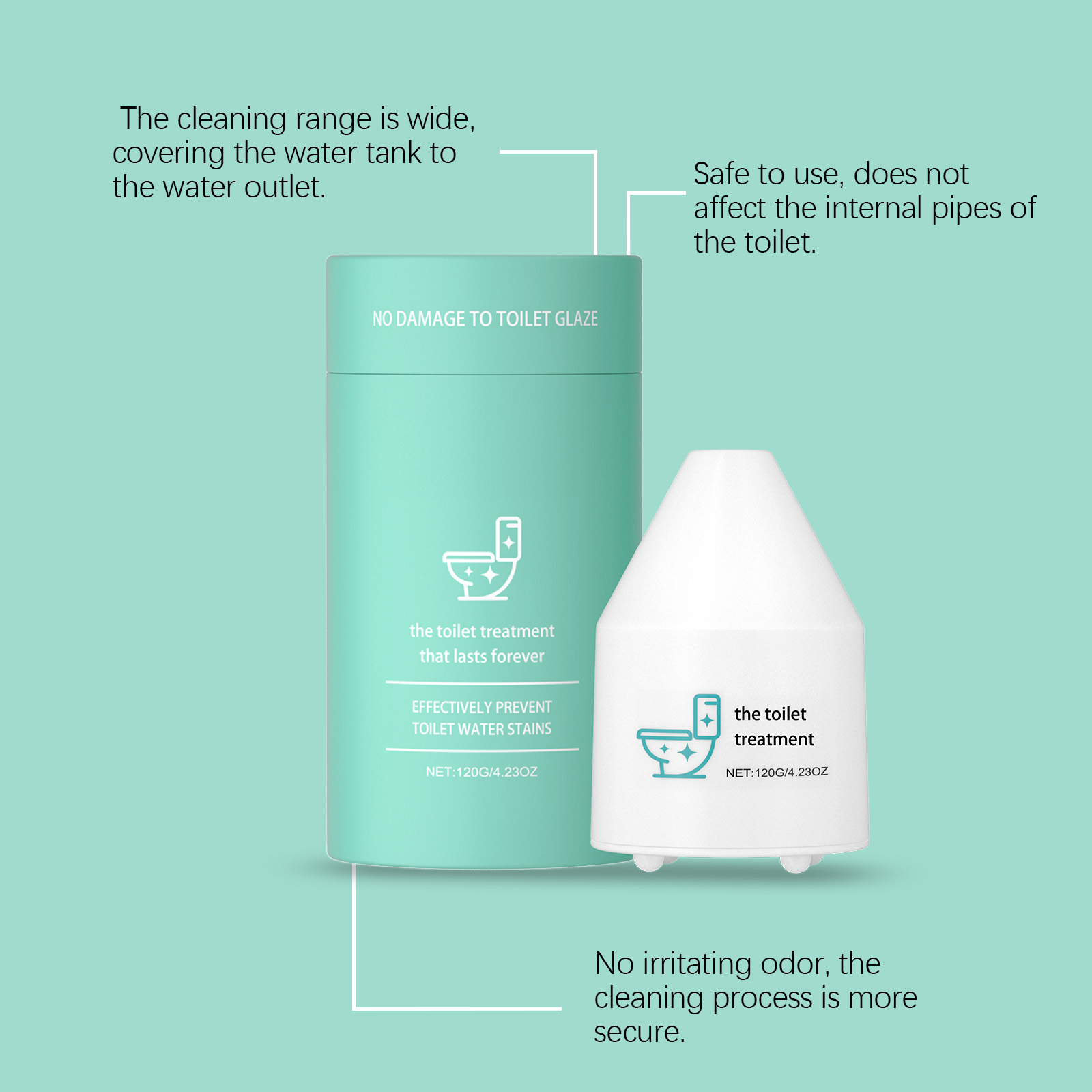 Toilet Cleaner Gentle Stain Removing Scale Cleansing Fresh Odor Eliminating Foam Dispensing Bathroom Toilet