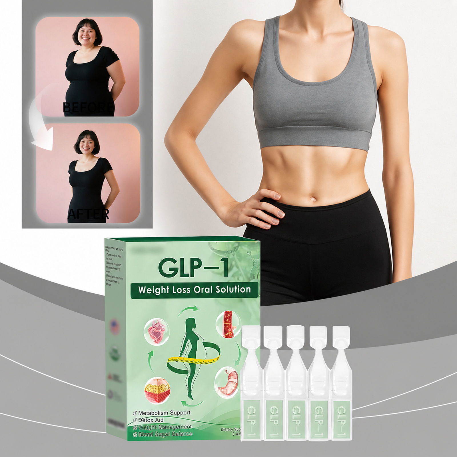 Body Care Drops Plant Ingredients Support Figure Management Slim Shape Daily Dietary Supplement
