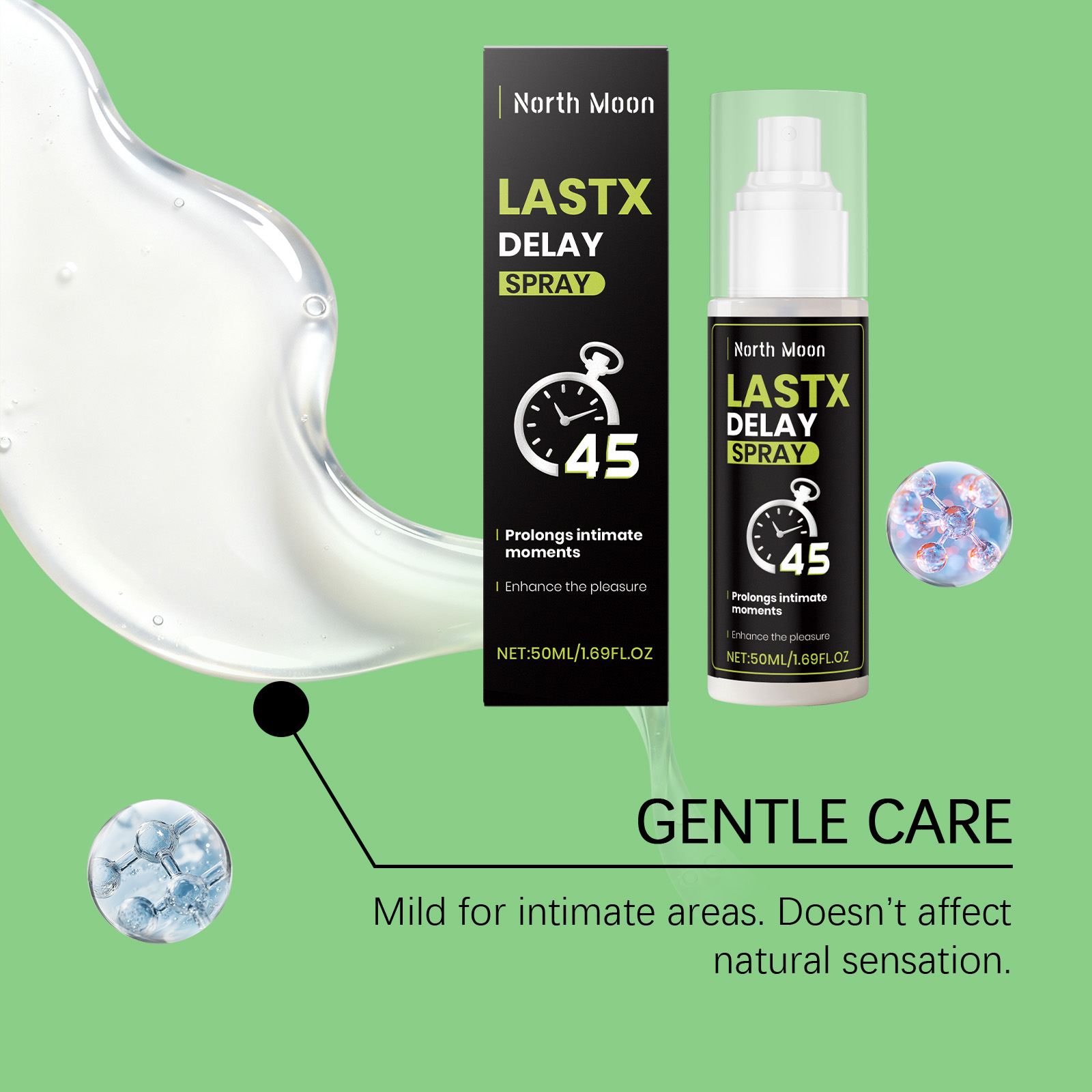 Herbal Men Care Spray Mild Formula Comfort Body Skin Daily Care Mist