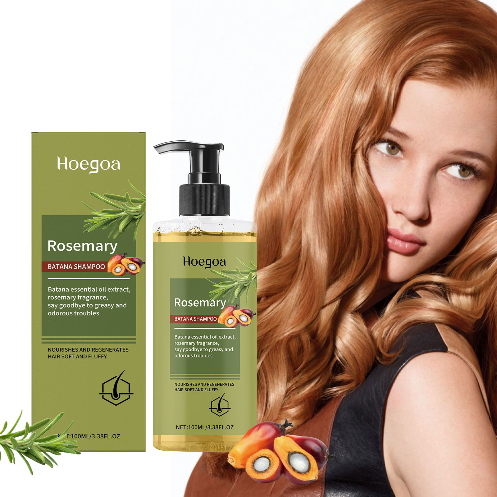 Rosemary Shampoo Moisturizes Cleanses Scalp Strengthens Hair Reduces Scalp Discomfort For Daily Hair Care