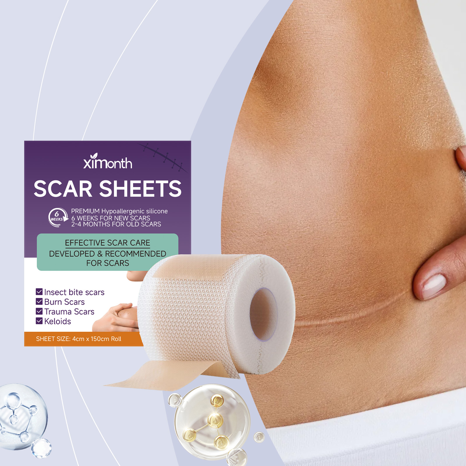 Silicone Body Care Patches Effectively Fade Skin Reduce Marks Gentle Ingredients Daily Care