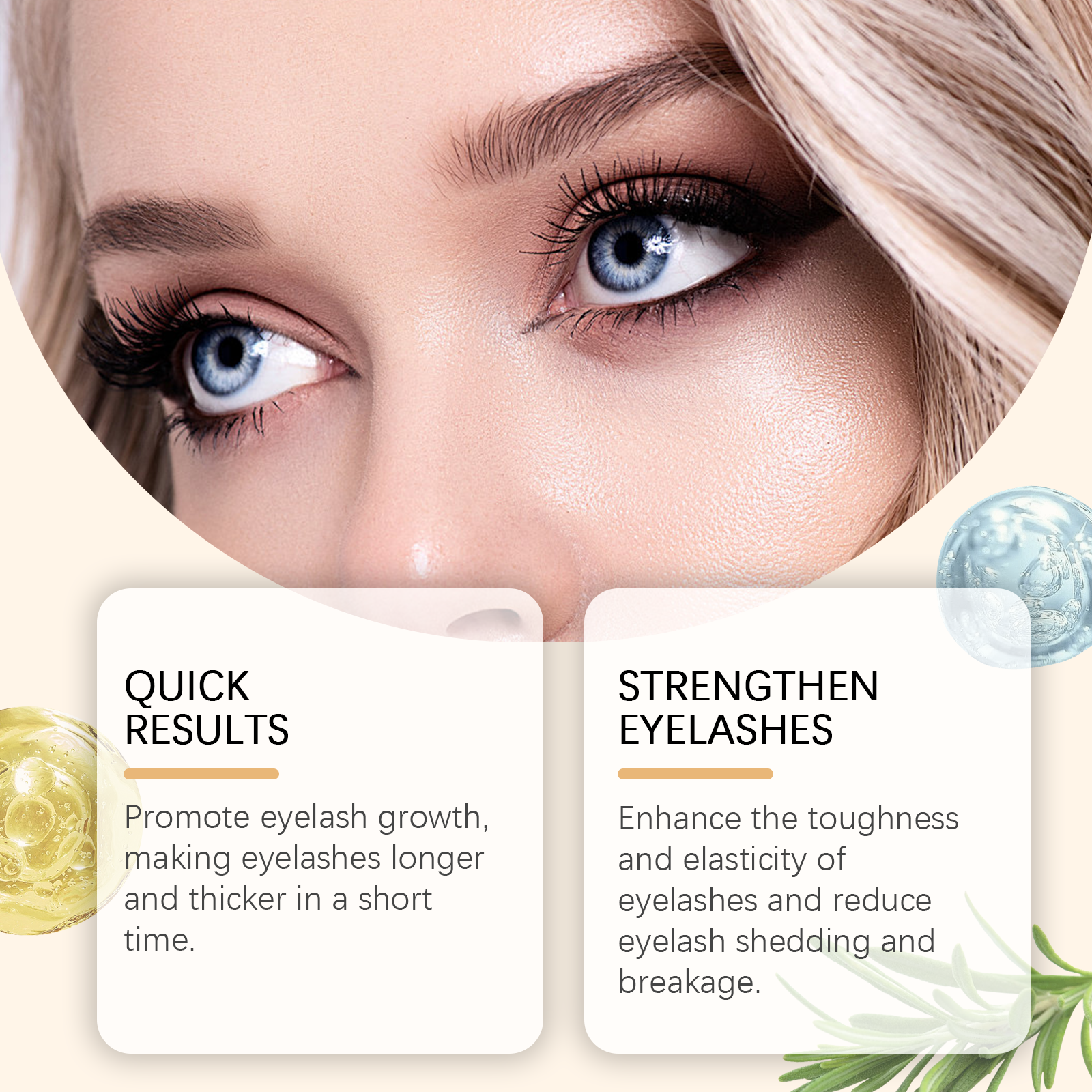 Eyelash Serum Mild Moisturizing Dark Slender Bright Natural Curly Build Charming Beautiful Eyelashes