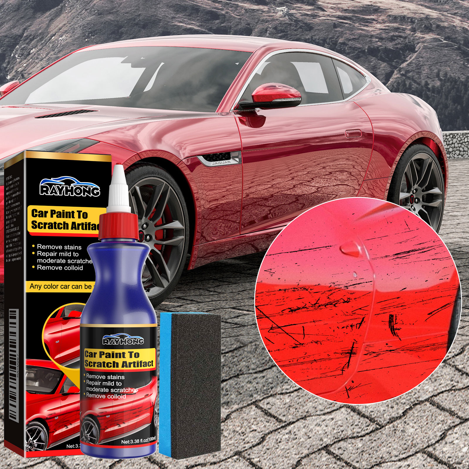 Car Paint Scratch Remover Repair Polish For Scrapes Oxidation Fading Protection And Gloss Restoration 1 PCS