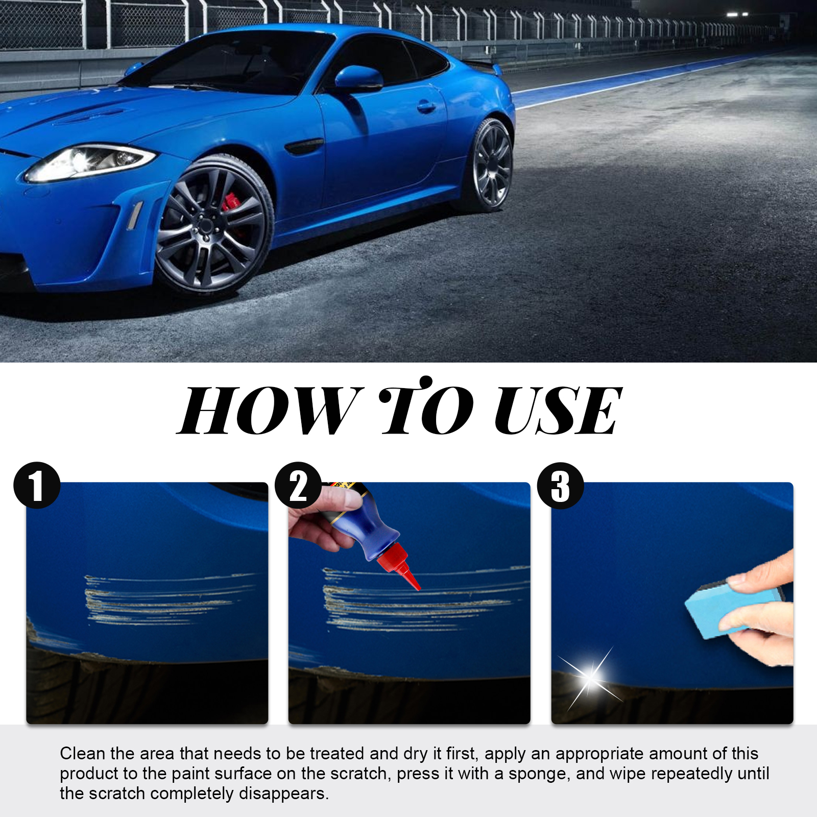 Car Paint Scratch Remover Repair Polish For Scrapes Oxidation Fading Protection And Gloss Restoration 1 PCS