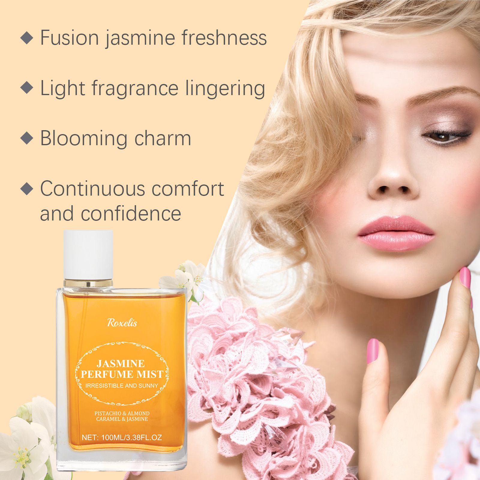 Brazilian Light Perfume Jasmine Woody Floral Long Lasting Fresh Scent For Women Daily Wear