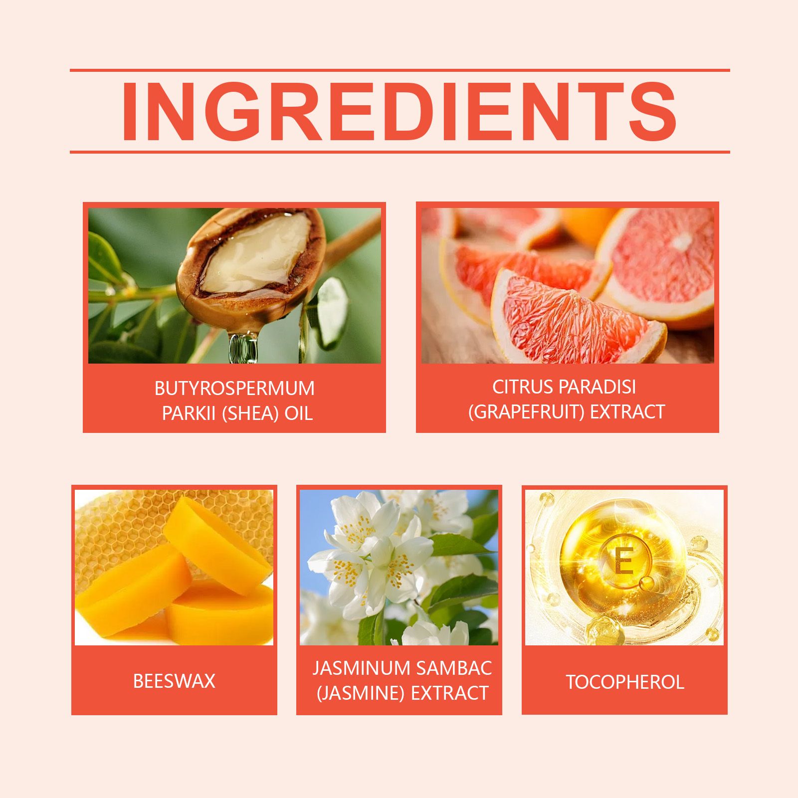 Grapefruit Solid Perfume Balm Fresh Fruity Long Lasting Portable For Daily Wear