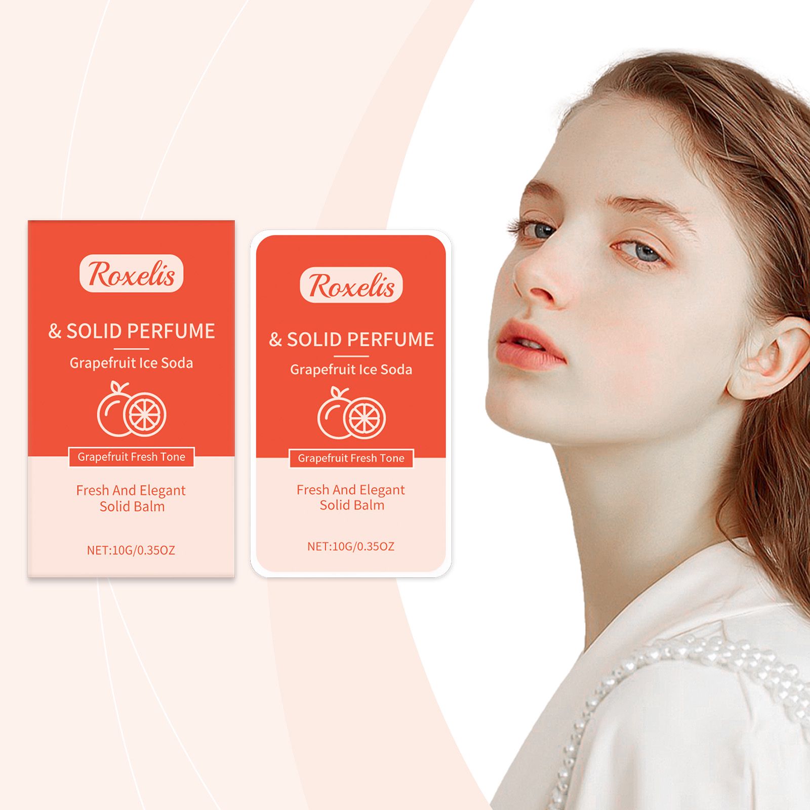 Grapefruit Solid Perfume Balm Fresh Fruity Long Lasting Portable For Daily Wear