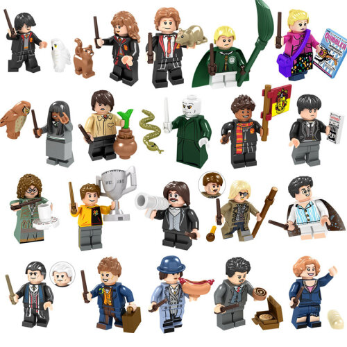 Harry Potter Minifigures Building Blocks 20PCS Collection Buildable Action Figures Kits Birthday Decorations Small Figures Toy Building Bricks Play Set for Kids Christmas Gifts