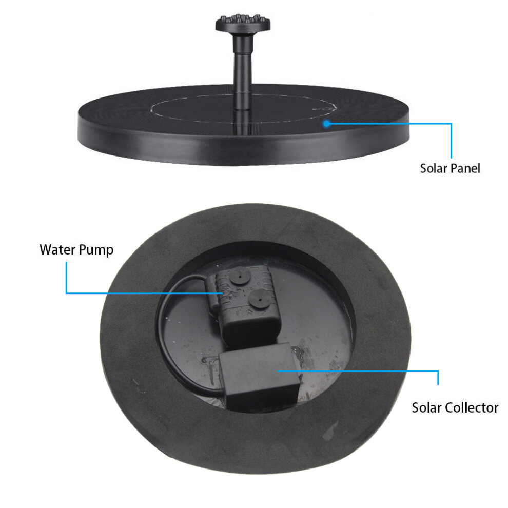 Floating Solar Fountain Water Pump Garden Pool Pond Outdoor Decoration
