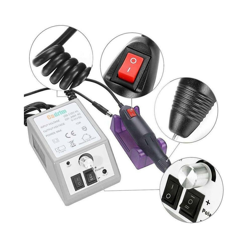 Professional Electric Nail Art File Drill Manicure Machine Set Acrylic Sand Kit