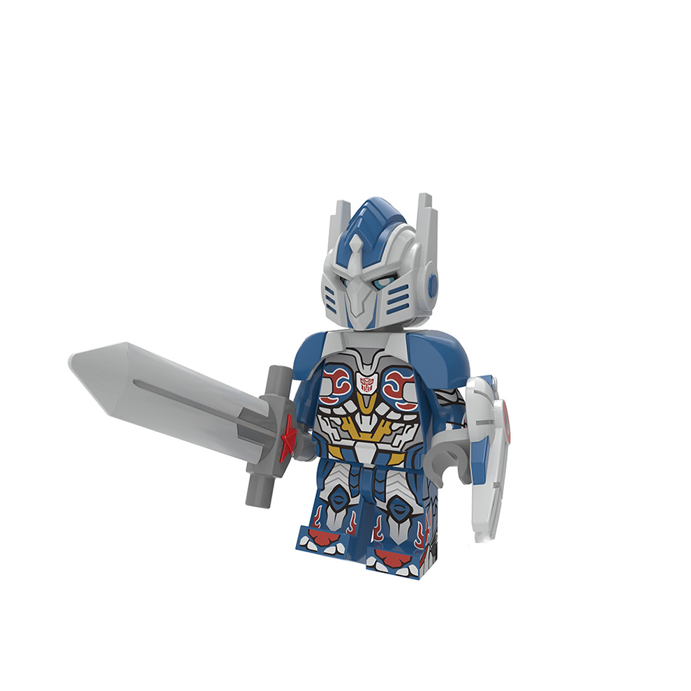 8pcs Transformers Optimus Bumblebee Megatron Minifigures Toys Mini Figures for Building Blocks Kit Compatible with Lego