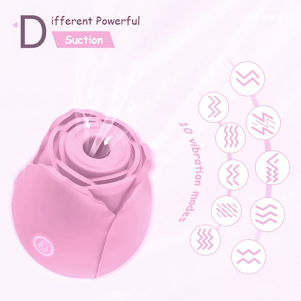 (Pink) Vibrator Adult Sex Toys for Woman Tongue Sucking G spot Dildo Sucke Clitoris Nipple Licker Vibrators for Couples Love Game Stimulator with 10 Vibrating Sucking Modes.