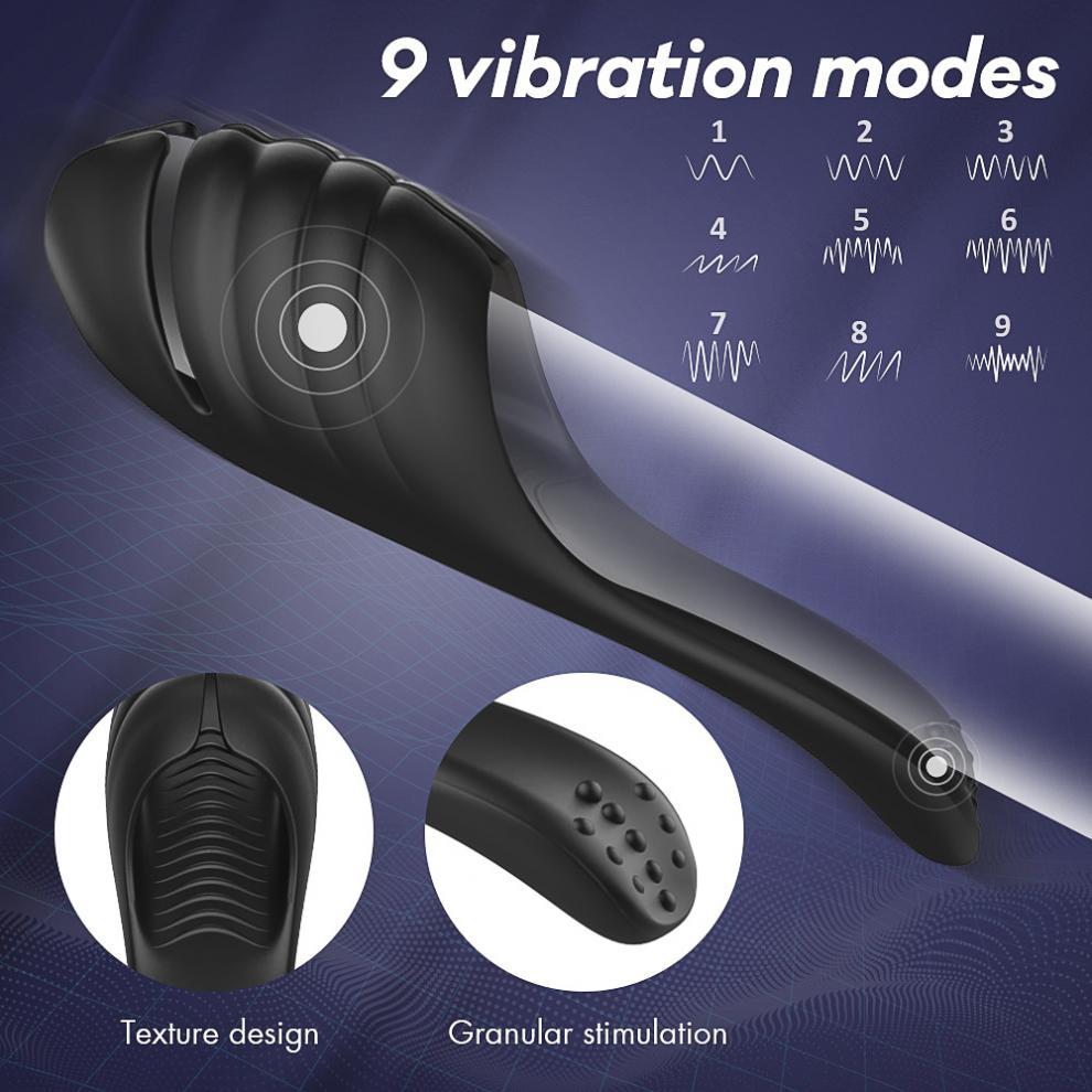 Penis Trainer Massagers Adult Sex Toys Vibrators Adjustable Male Masturbator Sex Toys for Men Masturbation Glans Testicle Perineum Enlarge Penis Delay Ejaculation