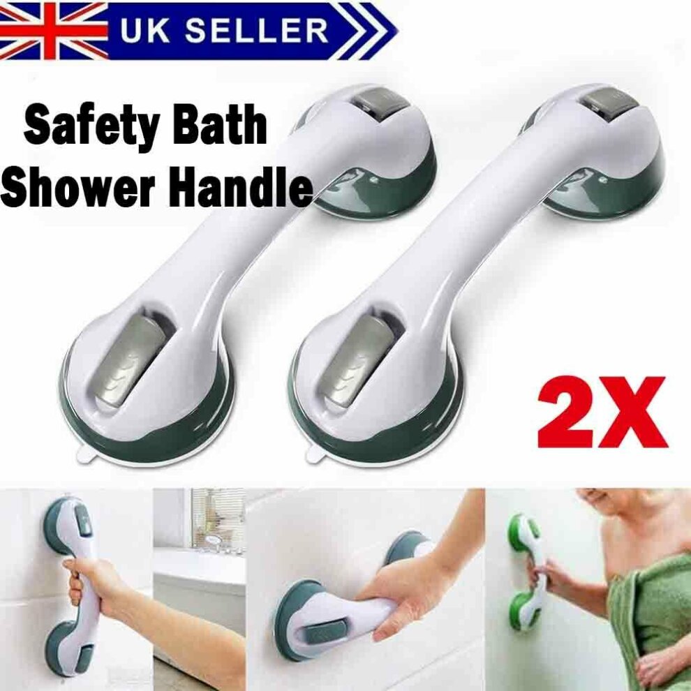 2X Bathroom Support Grab Handle Shower Safety Suction Grip Hand Rail