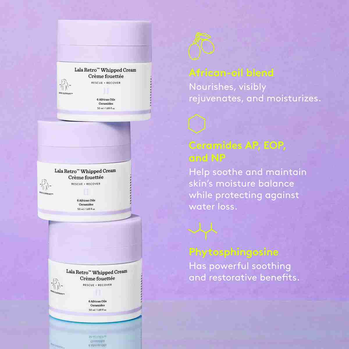 Drunk Elephant Lala Retro Moisturizing Whipped Cream 50ml / 1.69 fl oz