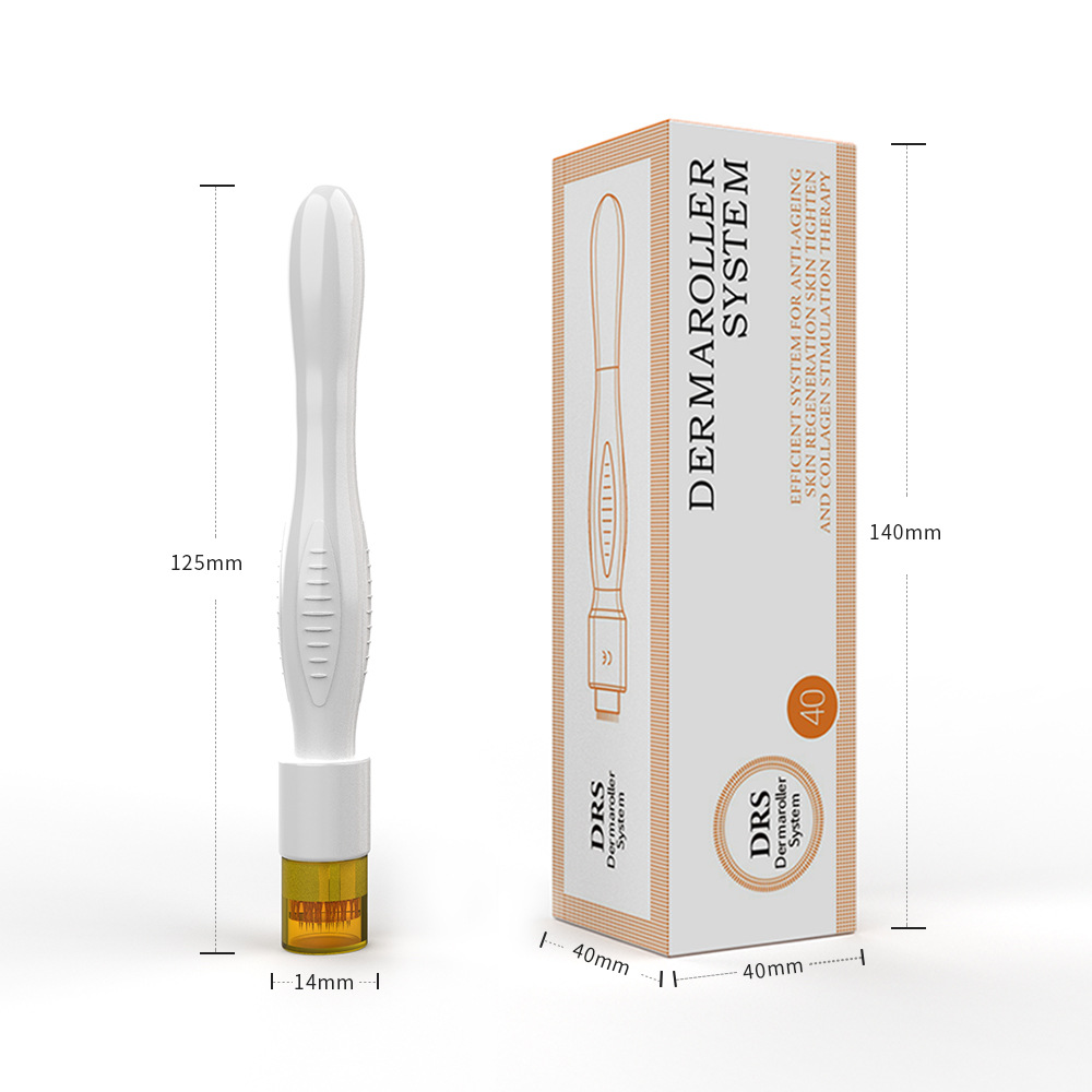 (0.25mm) Derma Stamp Pen 40Pin Micro Needle Titanium Roller Professional Beauty Facial Body Beauty Devices Skin Care Anti Aging Hair Loss Acne Scars