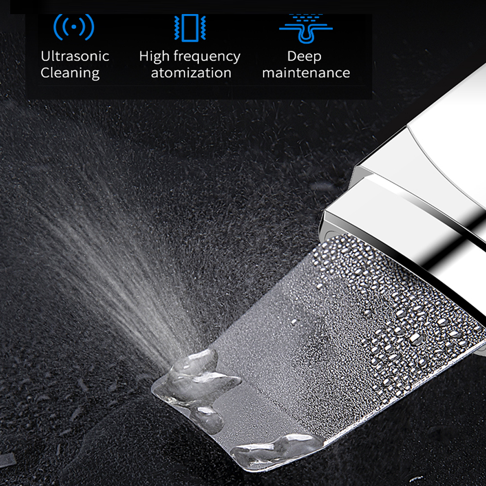 Ultrasonic Skin Scrubber Facial Spatula Blackhead Remover Deep Face Cleaning Lift Machine Peeling Shovel Pore Cleaner Face Skin Care Beauty Tools