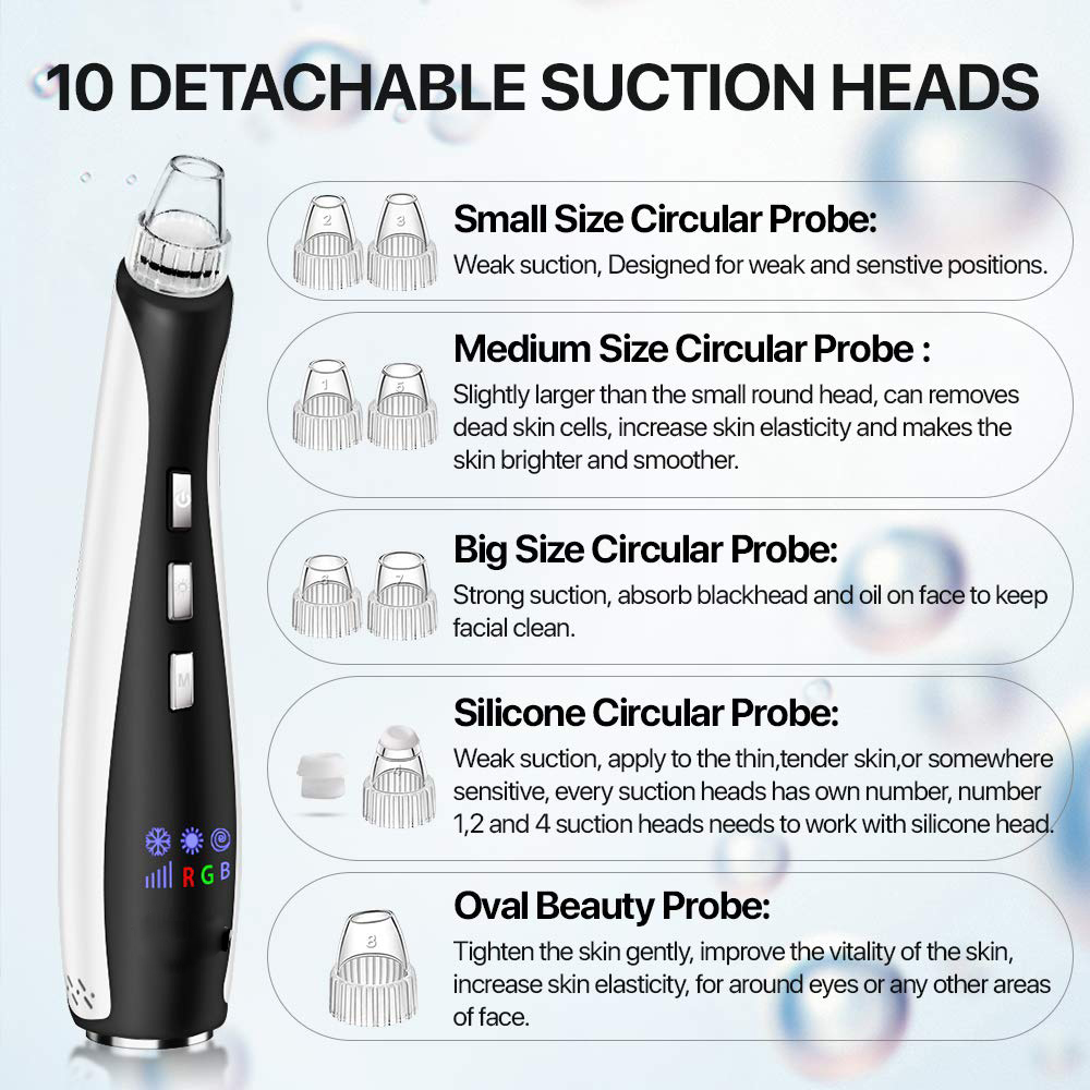 Blackhead Remover Vacuum Nose Face Pore Acne Whitehead Electric Cleaner Machine