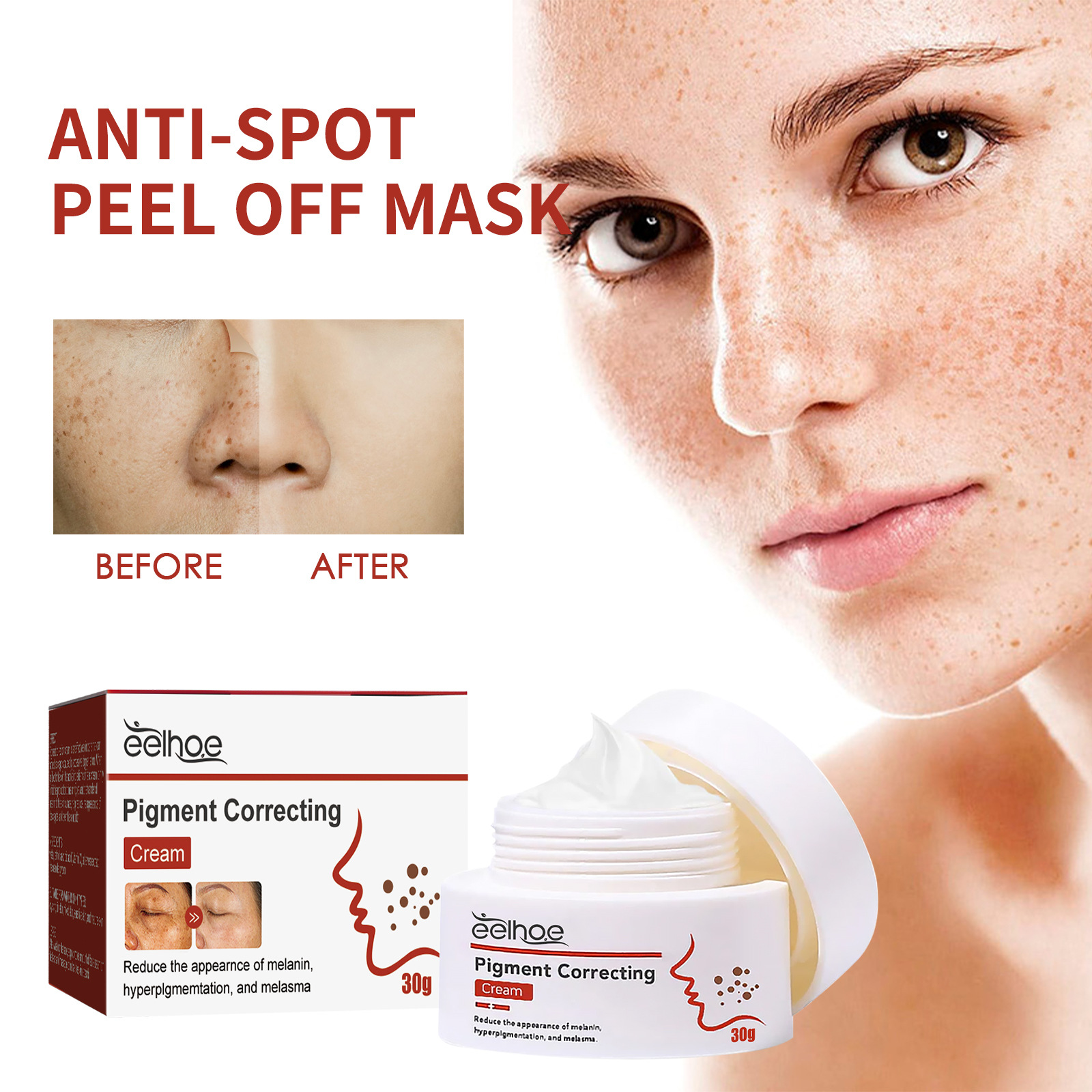 Pigment Correcting Cream Face Pigment Spots Moisturizer Black Spot Blemish Remover Hydrating Skin Care