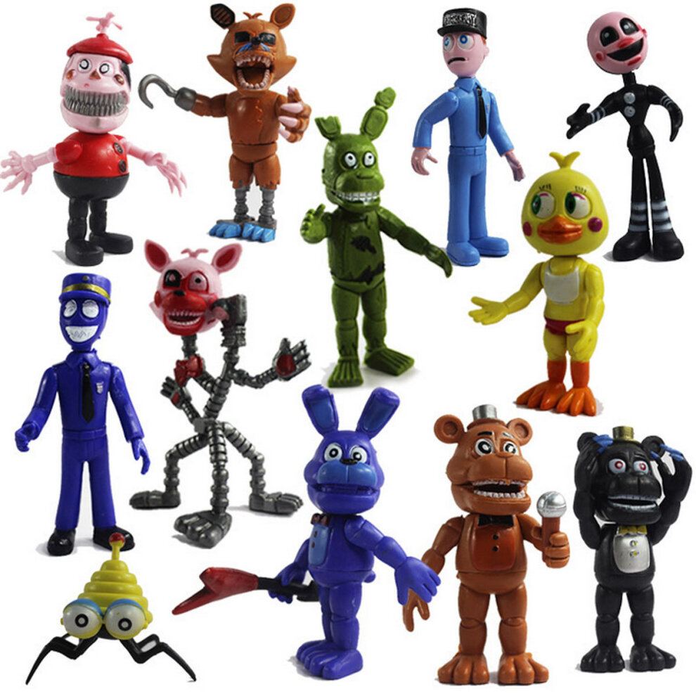 Five Nights At Freddys Action Figures FNAF Game Figure Doll Model Toys Kids Gifts 12PCS Set