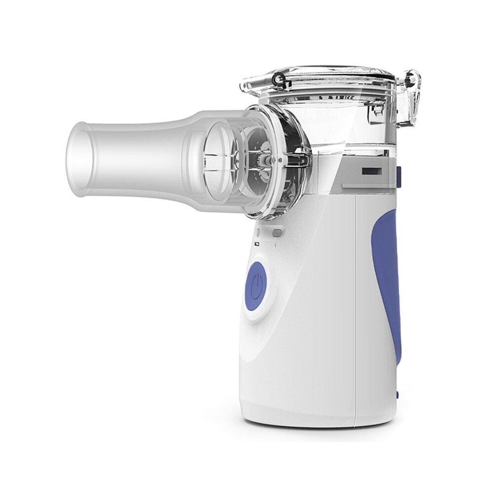 (Blue) Portable Nebulizer Inhaler Machine Handheld Ultrasonic Respirator for Child Adult Home and Travel Use