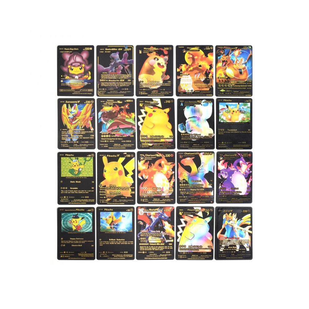Pokemon Card Battle Trainer Collection Cards Toys Include 55PCS Gold Cards 55PCS Silver Cards 55PCS Black Cards