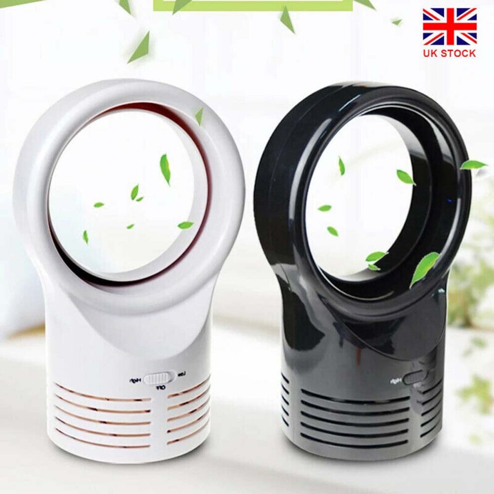 (White) Safety AirFlow Cooling Fan Portable Bladeless Fan