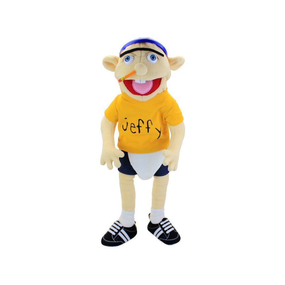 60cm Jeffy Boy Hand Puppet Children Soft Doll Talk Show Props Plush Toys Puppet Kids Toy