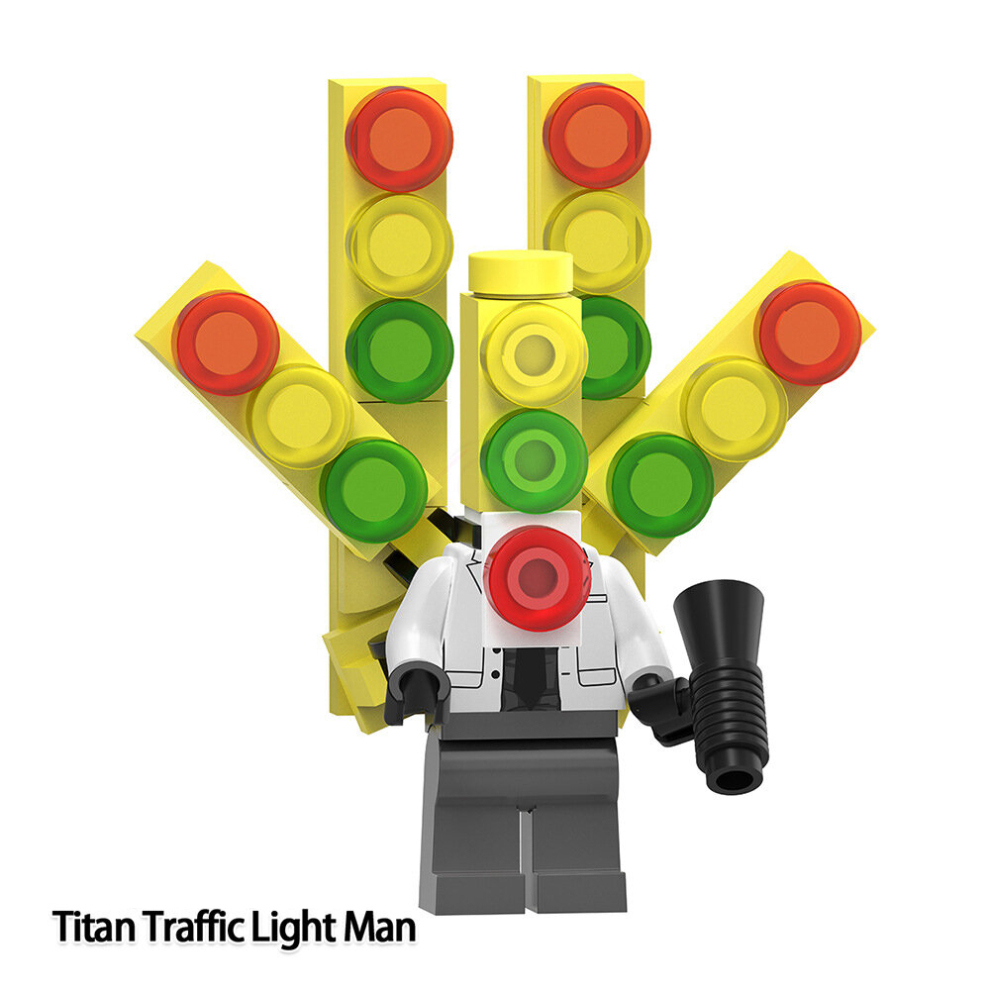 Skibidi Toilet Minifigure Super Titan Man Building Blocks Toys 6Pcs Set Anime Bricks Model Toy Mini Action Figures Fit LEGO Best for Kid Birthday Gifts