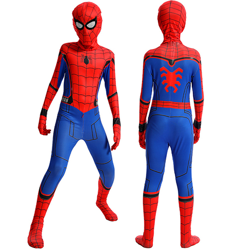 Spider Man Child Costume Superhero Suit for Boys Fun Costume Classic Marvel Hero Outfit for Kids Jumpsuit for Halloween Theme Parties