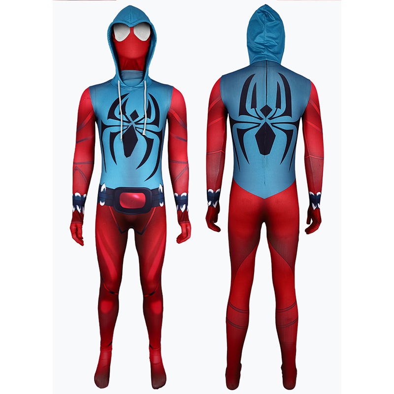 (Size 110) Superhero Costume Kids Costume Boys Cosplay Marvel Role Play Jumpsuit Bodysuit Halloween Carnival Costume
