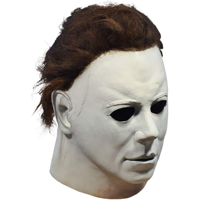 Michael Myers Masks Adult Kids Latex Michael Myers Face Cosplay Mask With Hair For Halloween Kills Scary Cosplay Costume Theme Party Props Full Head