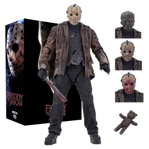 NECA Horror Freddy VS Jason Action Figure 7 Jason Voorhees Deluxe Toy Gift Set