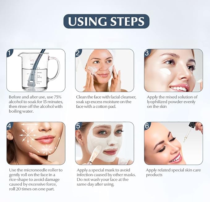 (0.25mm) Derma Roller DRS 128 Titanium Needle Microneedling Therapy Face Beauty Tool Face Roller Skin Rejuvenation Anti Aging Hair Beard Regrowth Home Skin Care