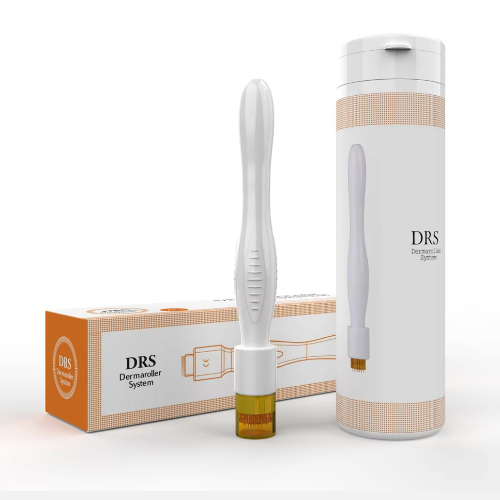 DRS 40 Needle Titanium Derma Stamp Micro Needling Professional Therapy System Seal Needle for Face Skin Care Scalp Hair Beard Growth Beauty Equipment Tool
