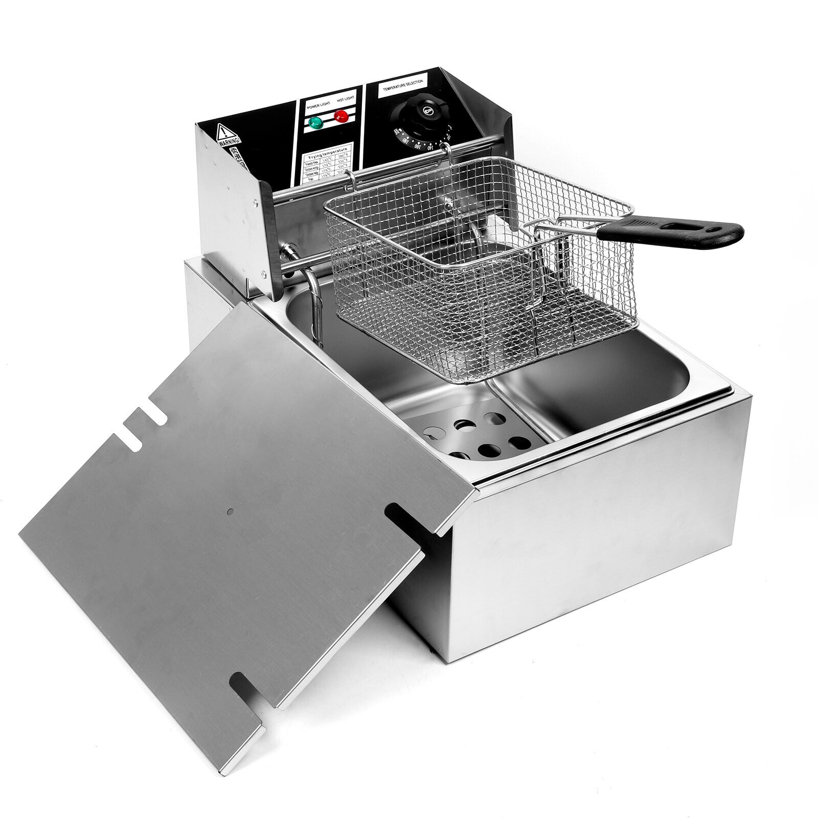 10L 2500W Commercial Electric Deep Fryer Fat Chip Single Tank Kitchen