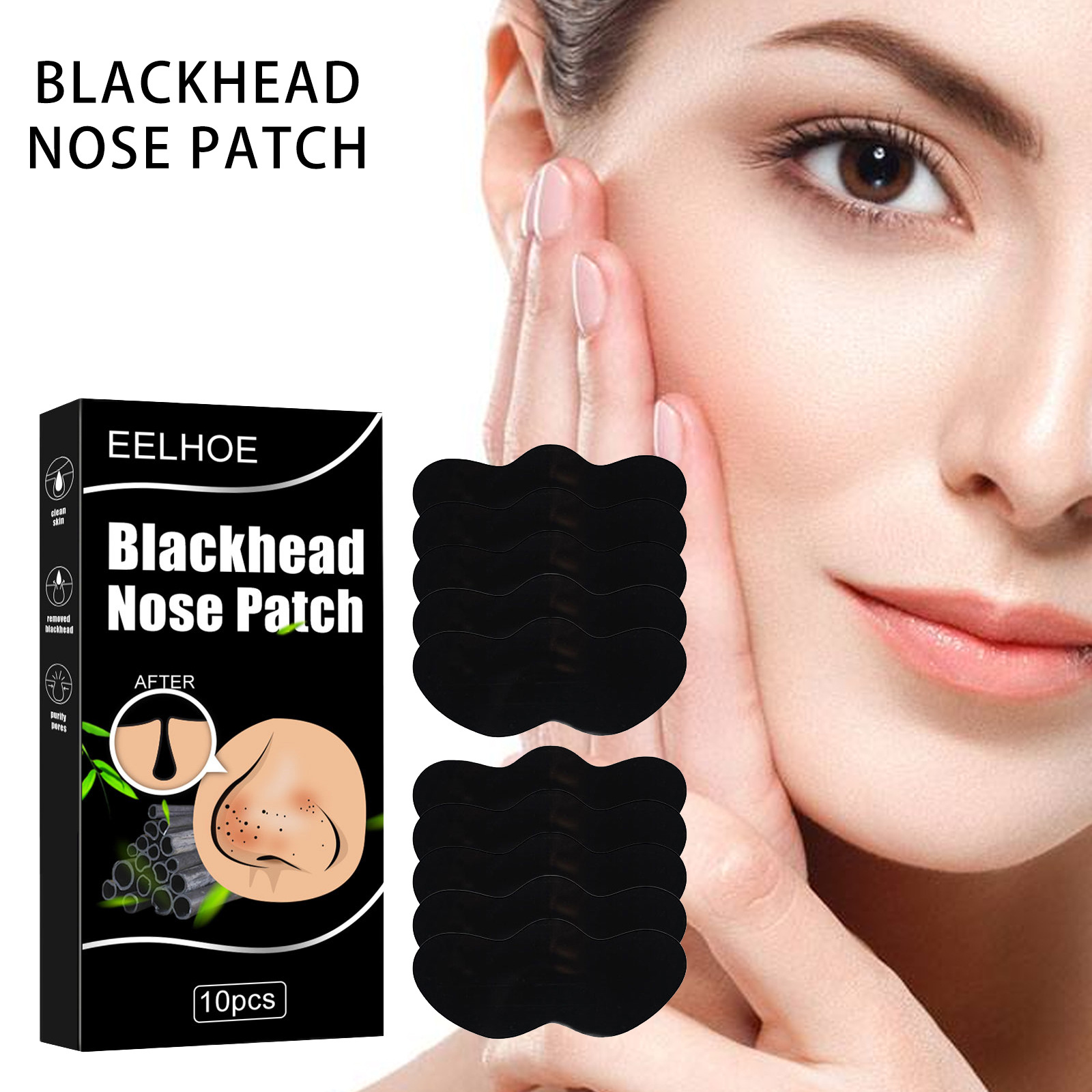 Blackhead Nose Patch Bamboo Charcoal To Remove Blackheads Clean  Pores Adsorb Oil And Dirt Nose Film Nose Stick