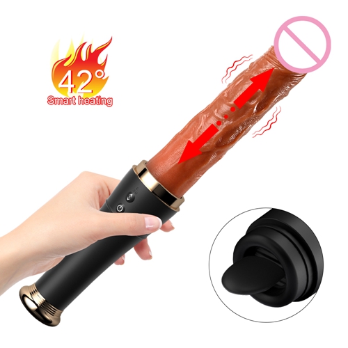 Realistic Thrusting Dildo AV Vibrator for Women Vagina Anal Stimulator Heating Penis Auto Telescopic G Spot Masturbator Adult Sex Toys for Couple