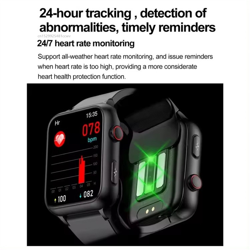 Smart Watch Medical Grade Air Pump Air Bag Blood Pressure Non-invasive Blood Sugar ECG Health Monitor Men Women Smartwatch
