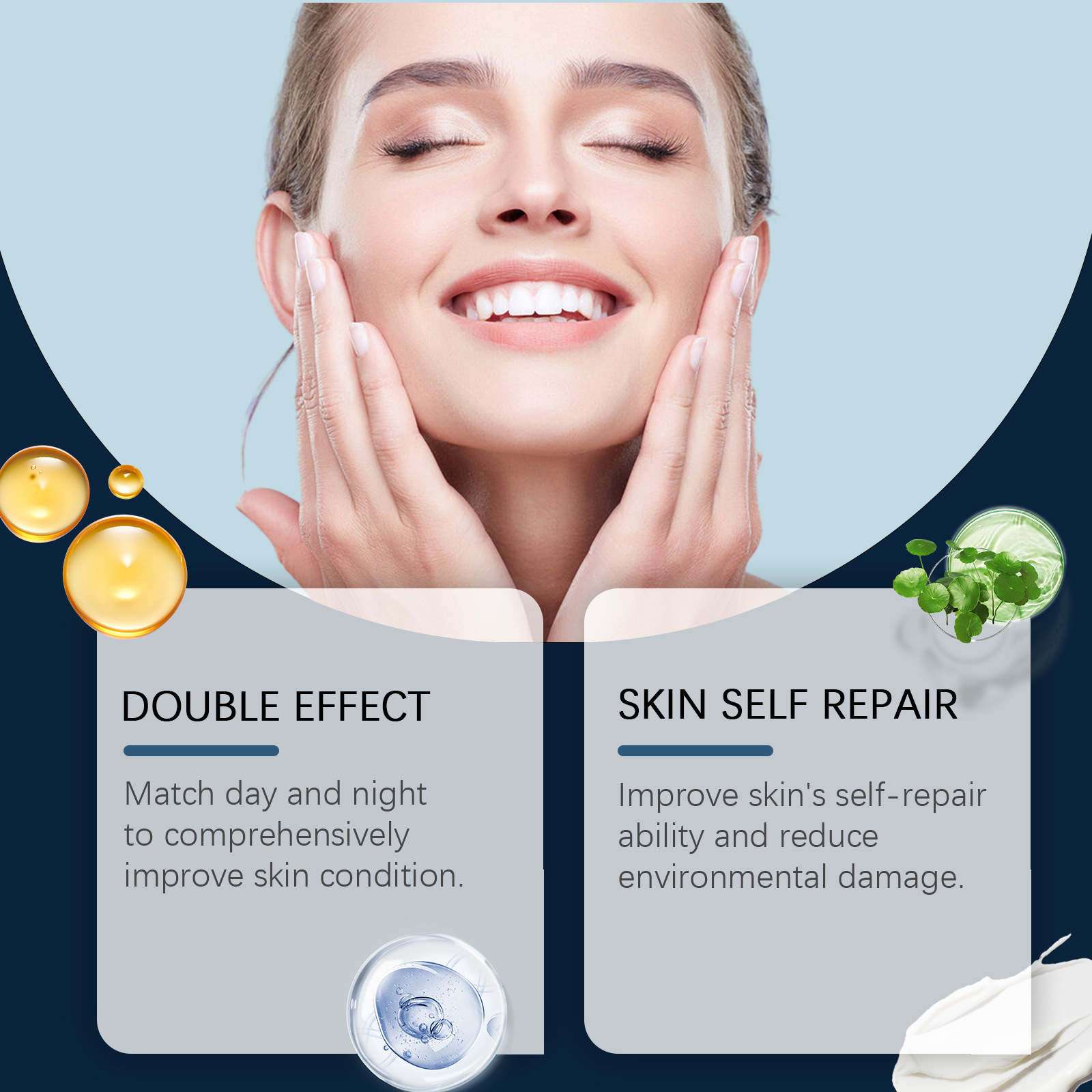 Jaysuing Day Night Cream Sets Shield Cream Moisturizing Skin Evening Cream Nourishing Face Cream Hydrating Firming Repairing Skin Cream
