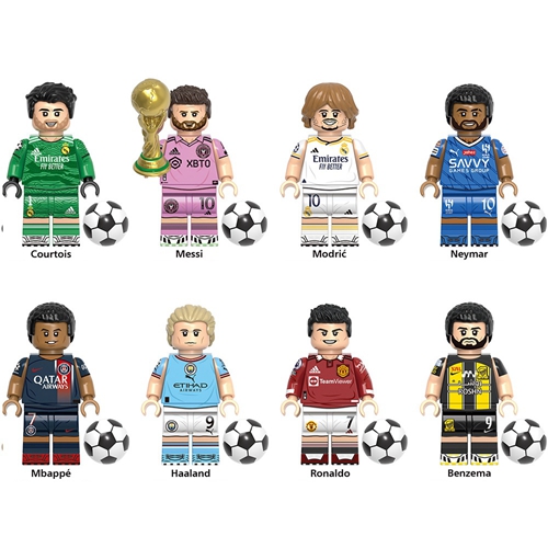 Football Series Assembled Building Block Childrens Toys Celebrity Series Neymar Messi Fit Lego