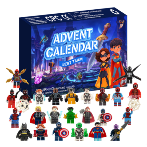 Christmas Advent Calendar Holiday 24 Days Countdown Marvel Super Heroes Playset Toys Surprise Xmas Gifts