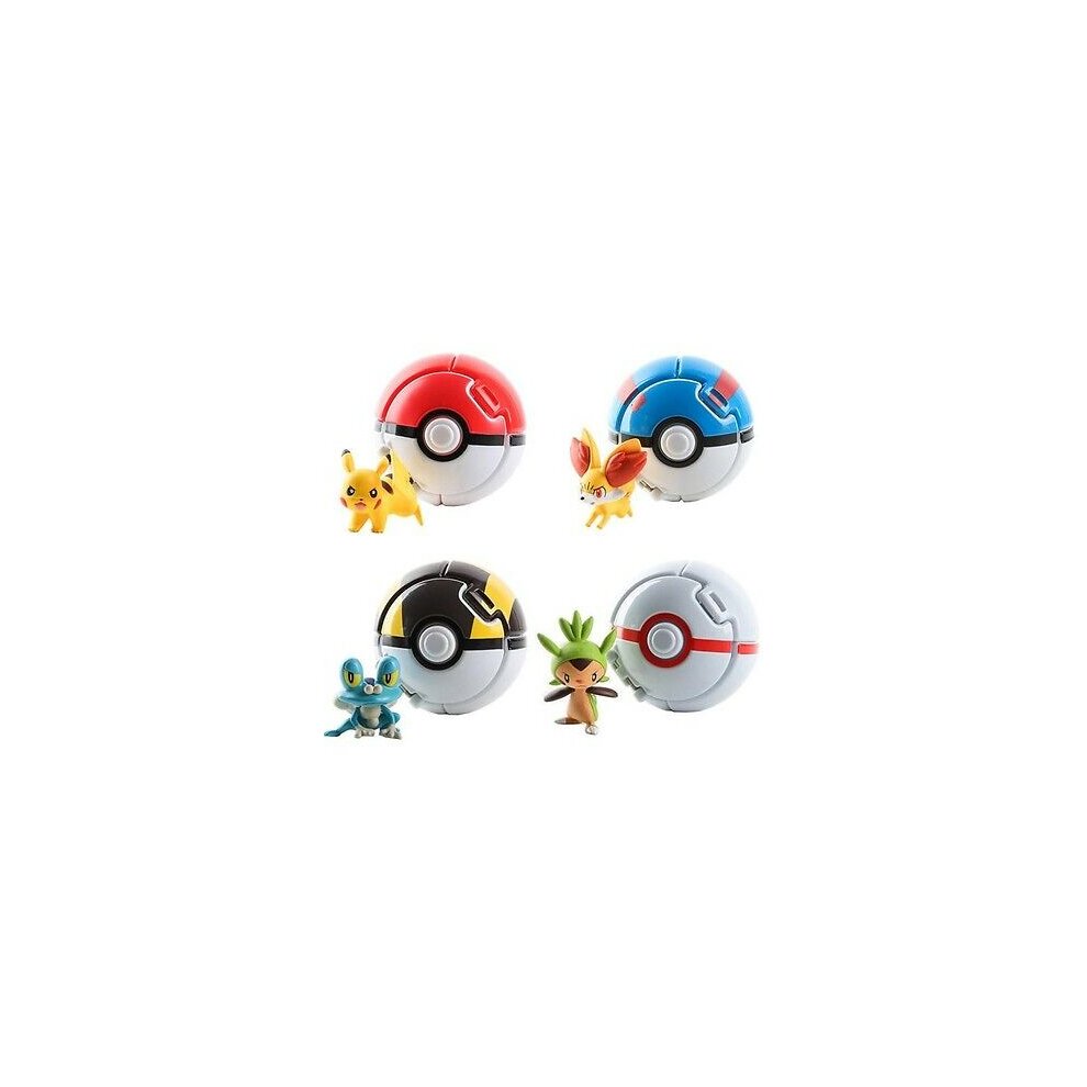 Bounce Poku00e9mon Pokeball Pop-up Fighting Toys (4pk)