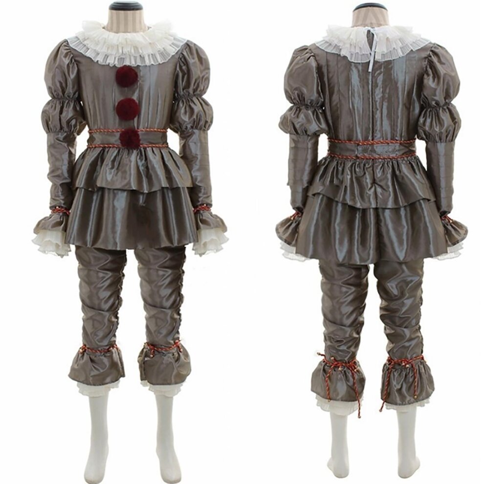 (2XL = UK 16) Puff Sleeve Halloween Masquerade Cos Costume Penny Wise Clown Party Return
